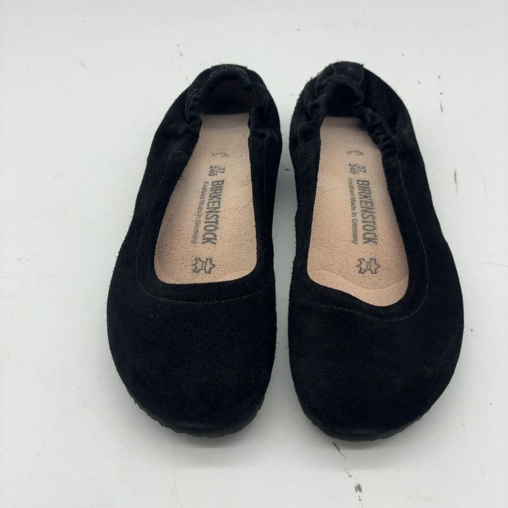 Birkenstock Black Suede Flats